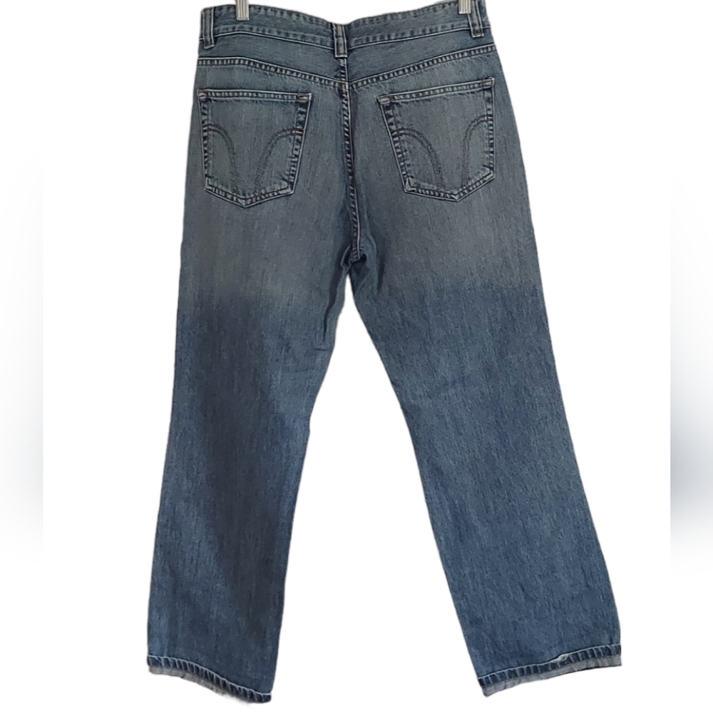 Dolce Gabbana Size 33 Blue Stonewash Distressed Poem Jeans Made In Italy - Picture 4 of 14